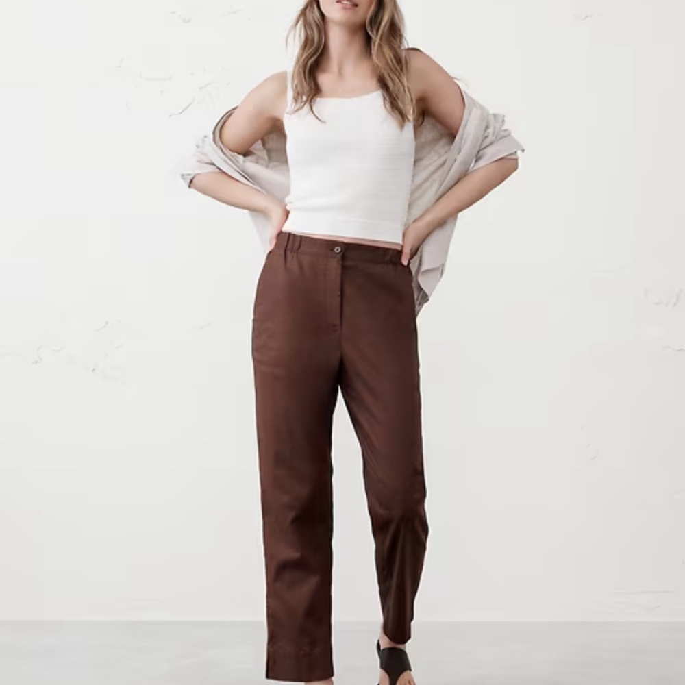 Banana Republic factory linen blend tapered high rise ankle pants size S